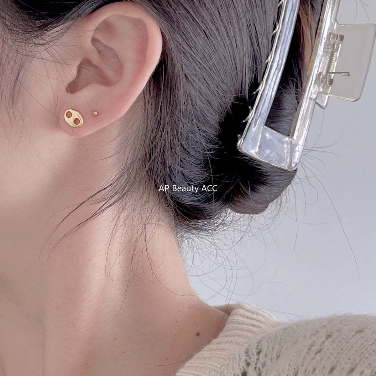 F廠-韓國韓版925純銀簡日耳釘耳釘簡約時尚氣質ins風耳環「C1204」25.12-2