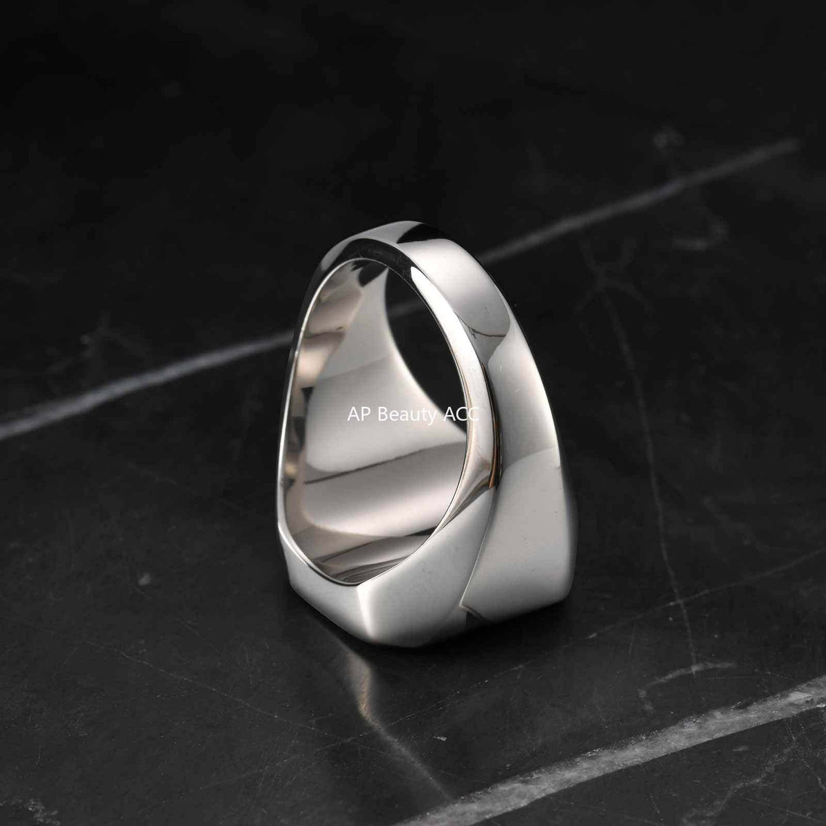 G廠-新款歐美ins風簡約不鏽鋼鮑魚貝白貝鑄造ins 風戒指「RC-207」25.12-3