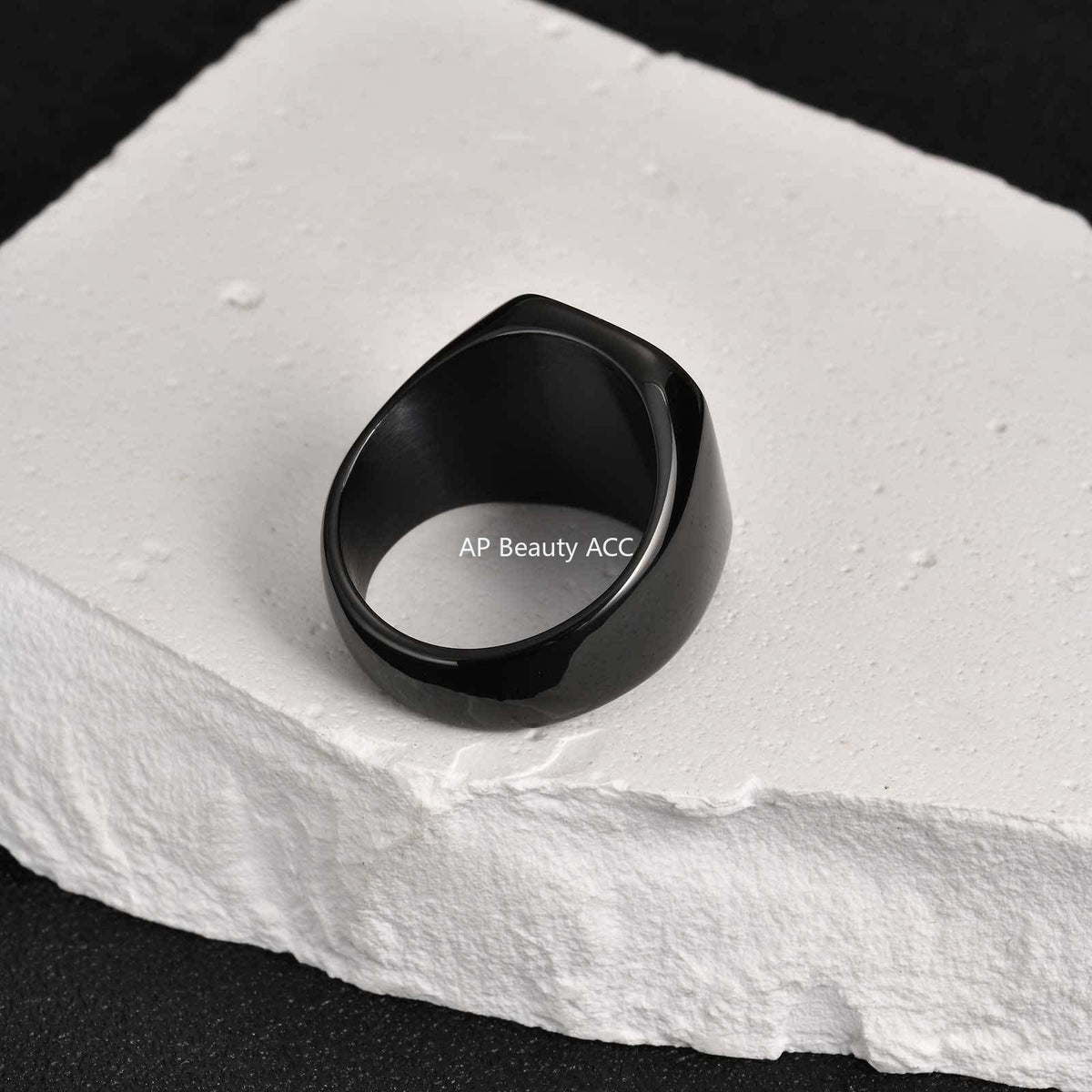 G廠-不鏽鋼鐳射鷹標男士復古符文戒指「RC-294」25.12-2