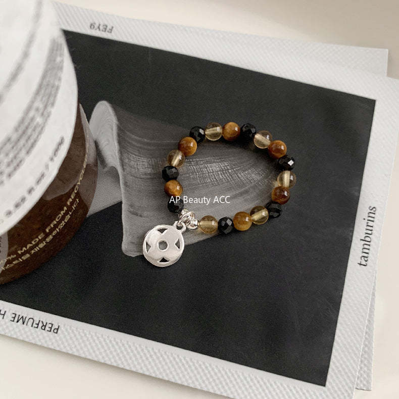 C廠-韓國輕奢小眾老花四葉草糖果十字架愛心大象米珠彈力S925純銀戒指「RC」25.11-4