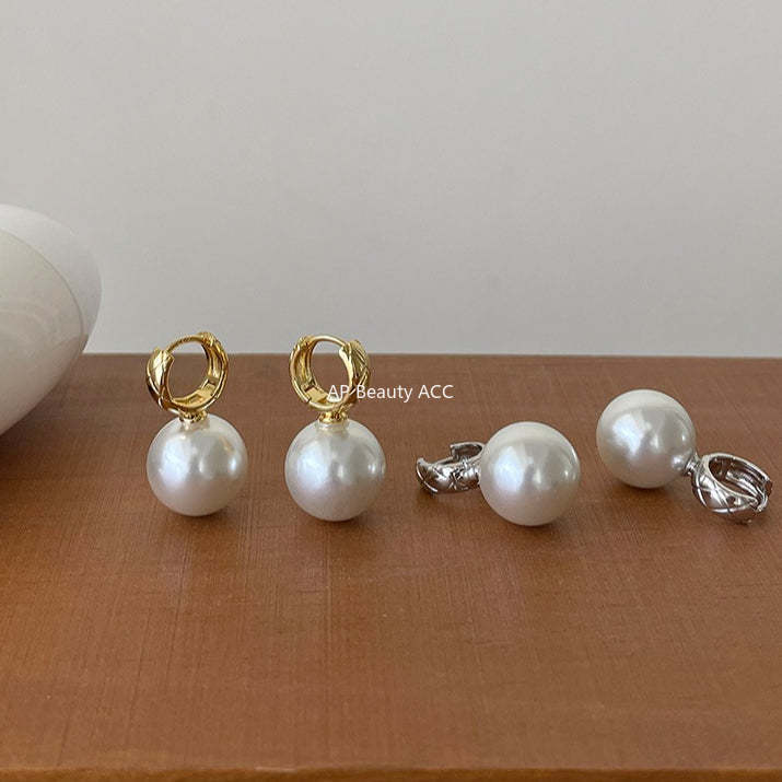 C廠-925銀針氣質名媛風珍珠耳環女輕奢百搭氣質耳環日常通勤百搭耳飾「EH-4360」25.11-4