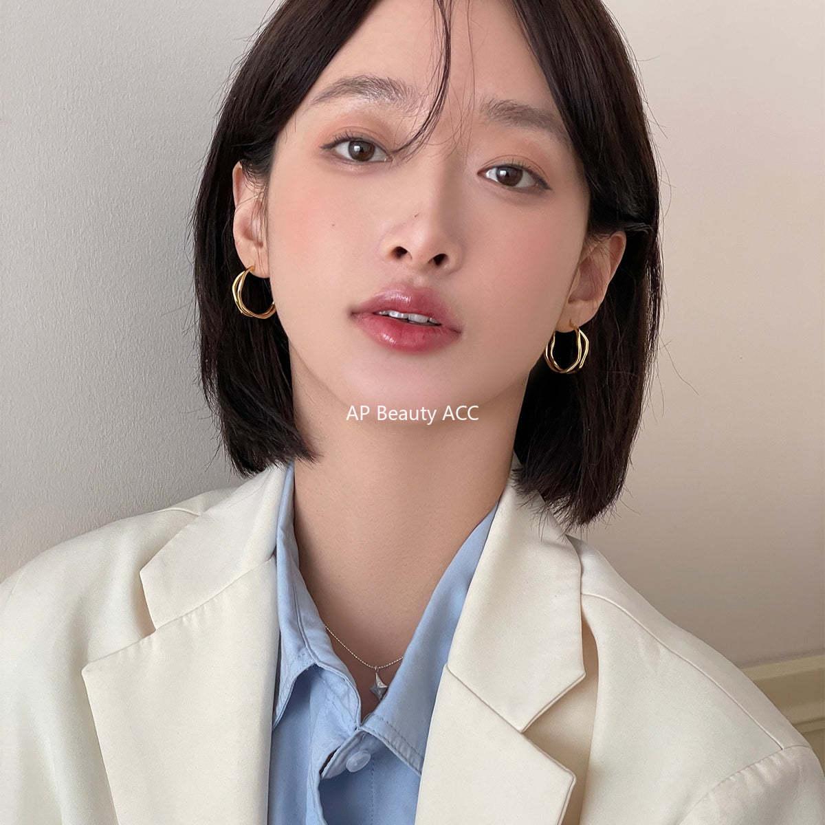 C廠-極簡百搭雙層不規則耳夾女小眾高級感時尚耳環精緻氣質秋冬耳飾「EJ-60」25.12-3