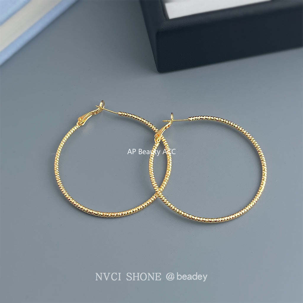 A廠-時尚個性冷淡風大耳圈圓圈銀針高級感通勤百搭工廠耳飾「7165-7172」25.11-4