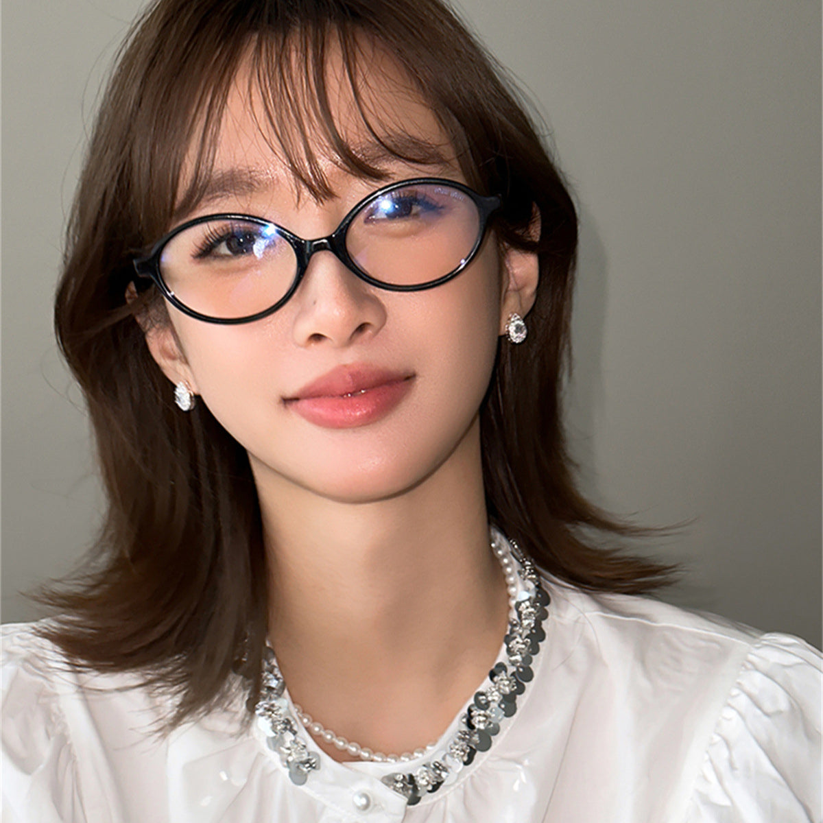C廠-輕奢時尚高級感水滴爆閃鋯石耳釘女小眾個性冷淡風氣質銀針耳環「EH-3689」25.07-2