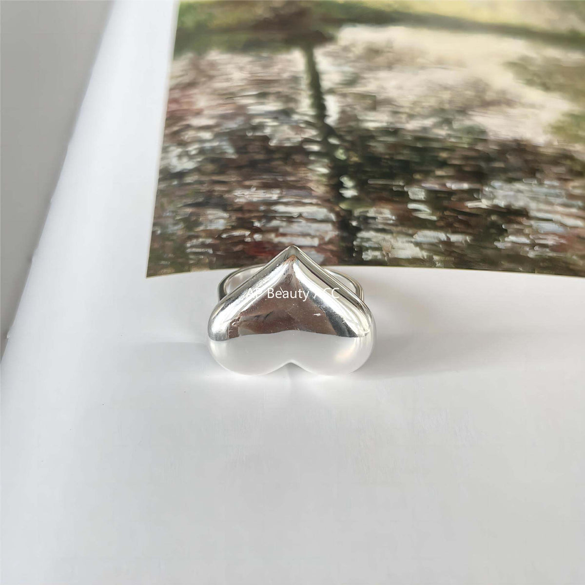 F廠-韓國 韓版飾品925純銀愛心戒指個性氣質小紅書INS戒指「J1901」25.12-2