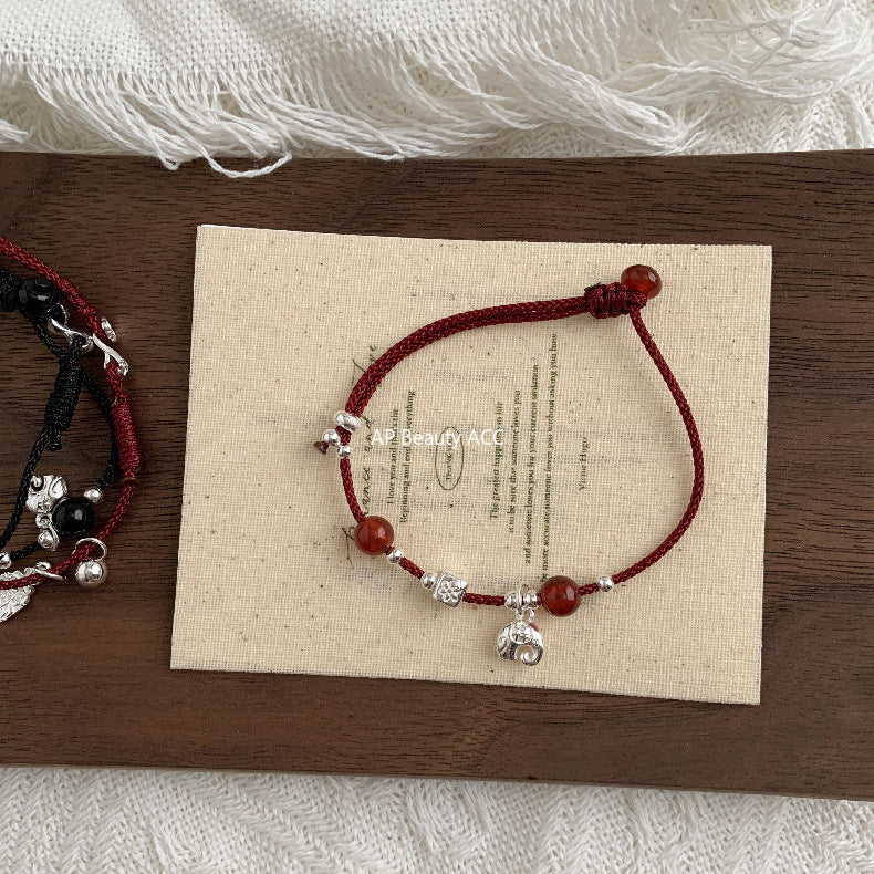 C廠-國朝新中式古風如意歲歲平安狗狗吉祥大象小象編繩手鍊S925純銀「1603-1605-1606」25.11-2