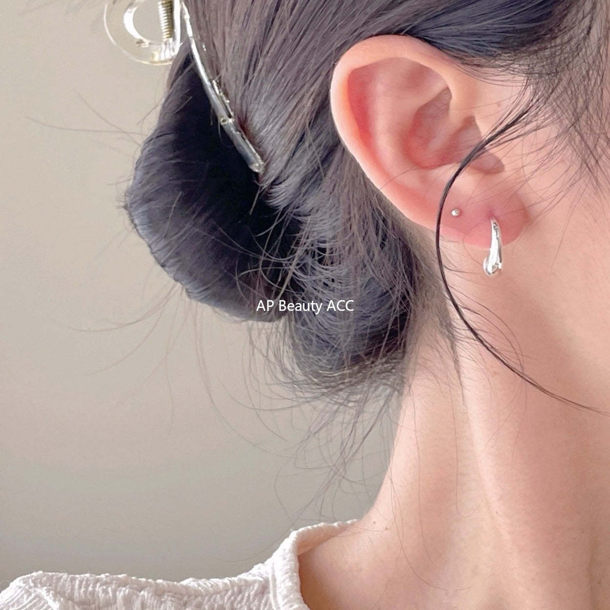 F廠-韓國韓版925純銀水滴耳扣耳釘簡約氣質百搭ins風耳飾「C1416」25.11-1