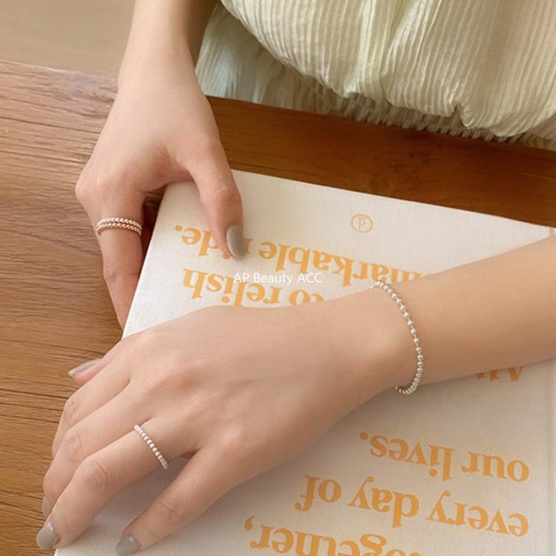 F廠-韓版韓國明星同款S925純銀2mm圓珠極簡珠珠手鍊「A325」25.11-2