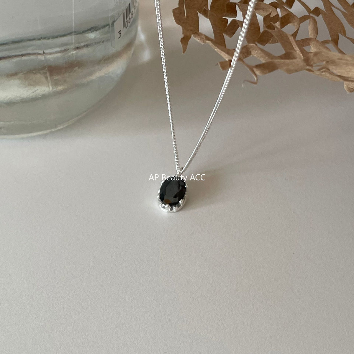 F廠-韓國韓版925純銀項鍊幾何個性銀飾品簡約圓形項鍊「B1083」25.11-2