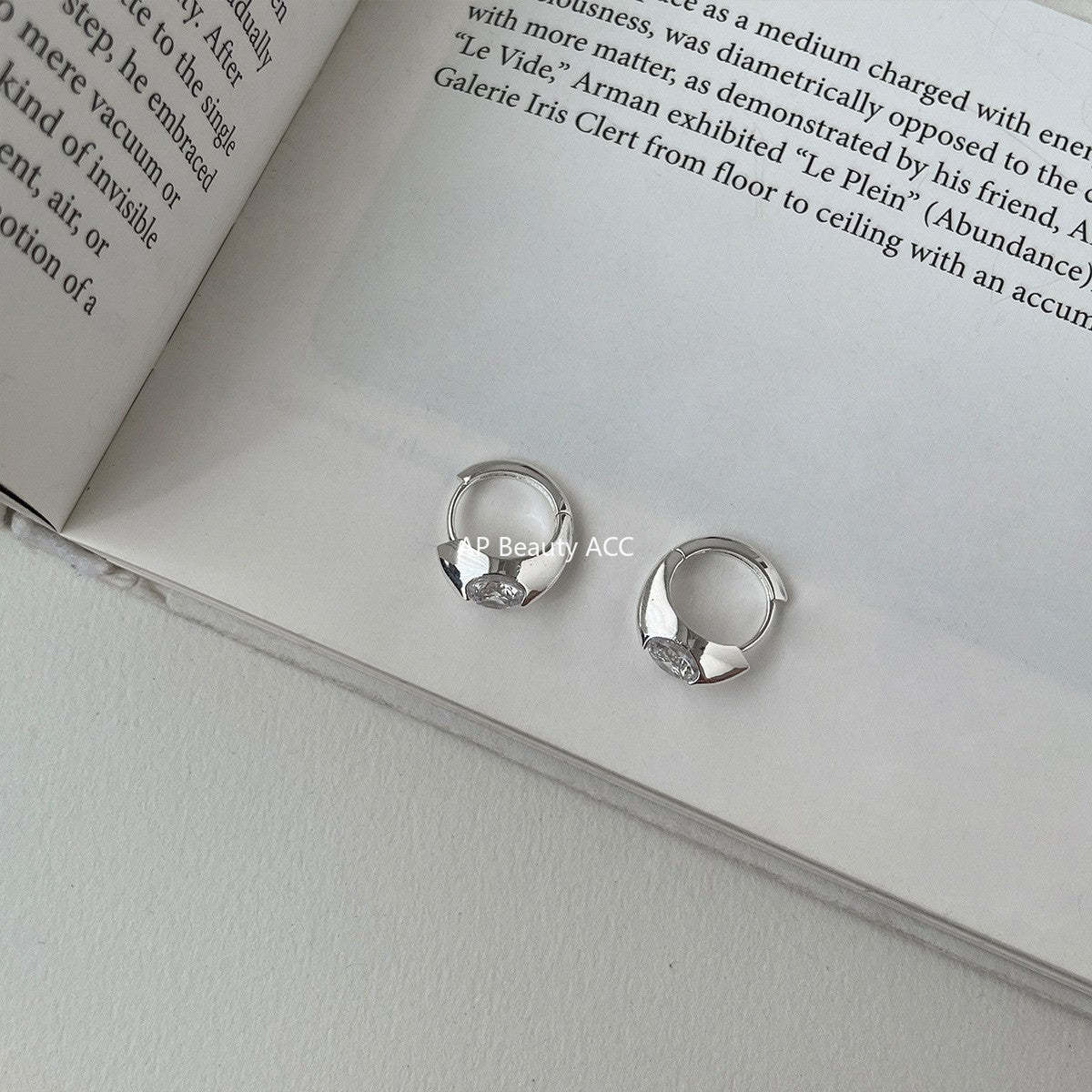 C廠-耳環新爆耳釘小眾設計鋯石耳圈銀針耳耳飾女高級感氣質耳飾「EH-2549.SJ」25.12-3