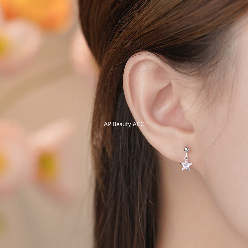 D廠-S925純銀星星耳環小清新韓風個性獨特氣質高級輕奢小眾耳飾耳釘「YC5998E_1」25.11-2