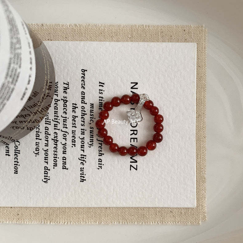 C廠-古風宮廷風葫蘆繡球愛心錢幣大象吉祥淡水珍珠彈力S925純銀戒指「RA」25.11-4