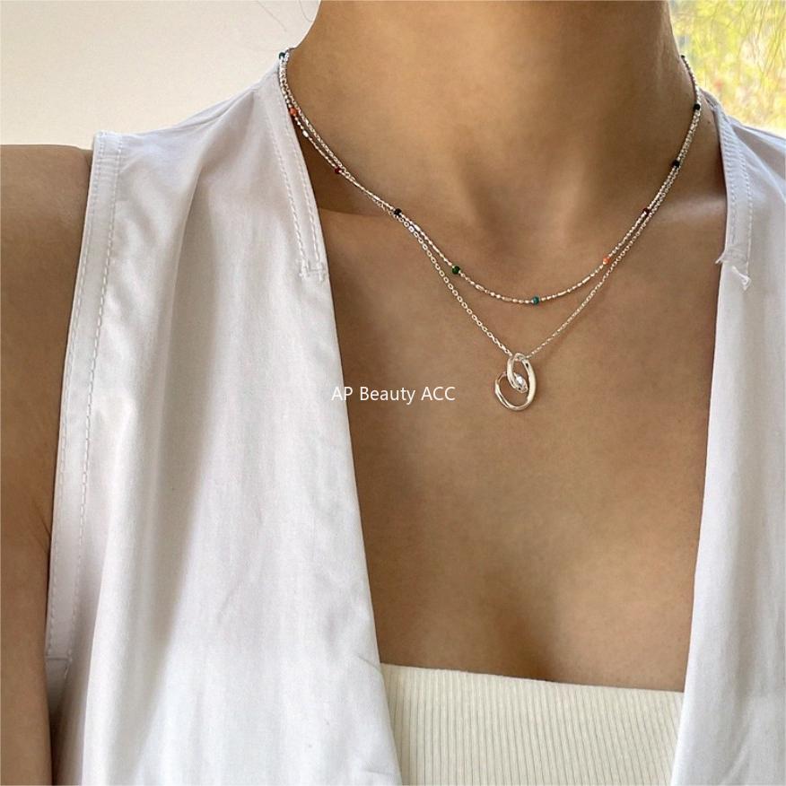 F廠-韓國韓版925純銀愛心項鍊簡約ins網紅小紅書項鍊「B1221」25.11-1