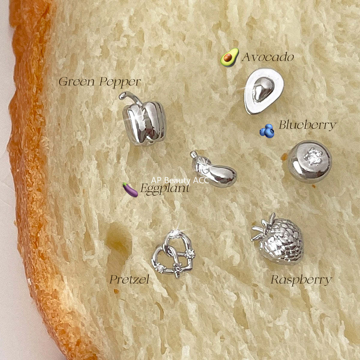 C廠-925銀針蔬菜茄子耳釘女森系小清新獨特牛油果耳環輕奢高級感耳飾「EH-4260」25.11-3