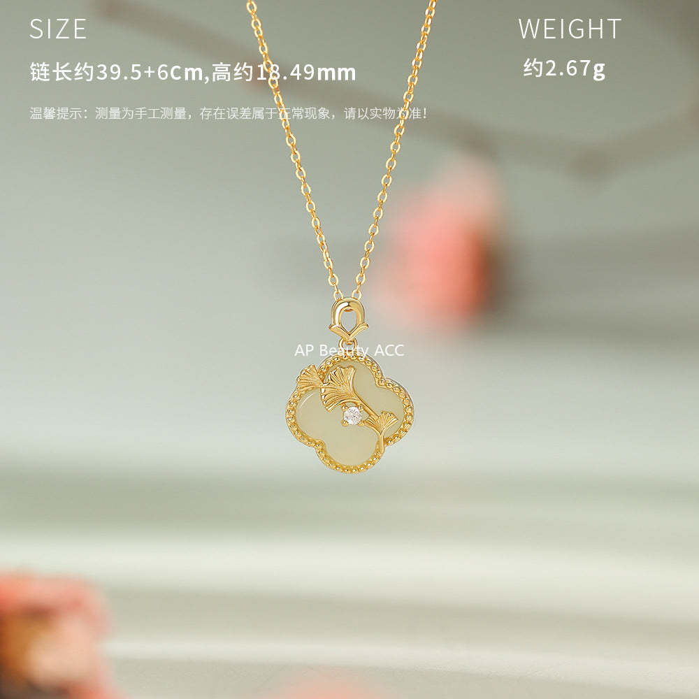 D廠-原創純銀S925何其有幸銀杏葉項鍊溫柔輕奢個性耳環小眾手鍊批發「YC9194E_1 YC4558SL_1 YC2030N_1」25.12-1