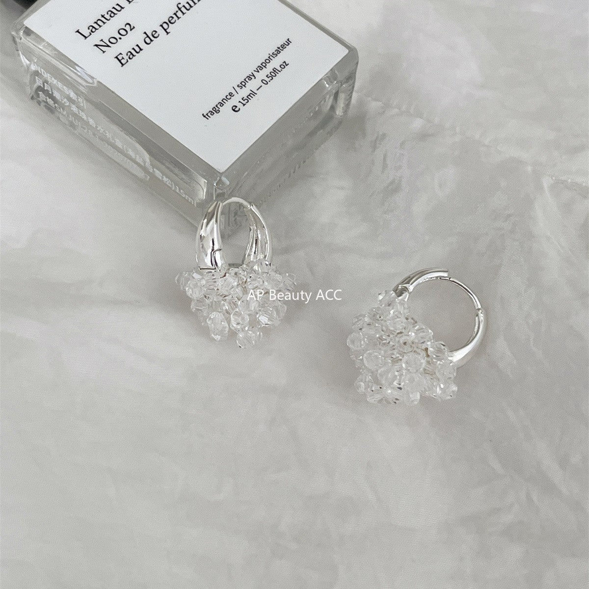 C廠-輕奢森系冷淡風鋯石花朵耳環女日系百搭超仙耳扣簡約小眾高級耳飾「EH-4170」25.10-2