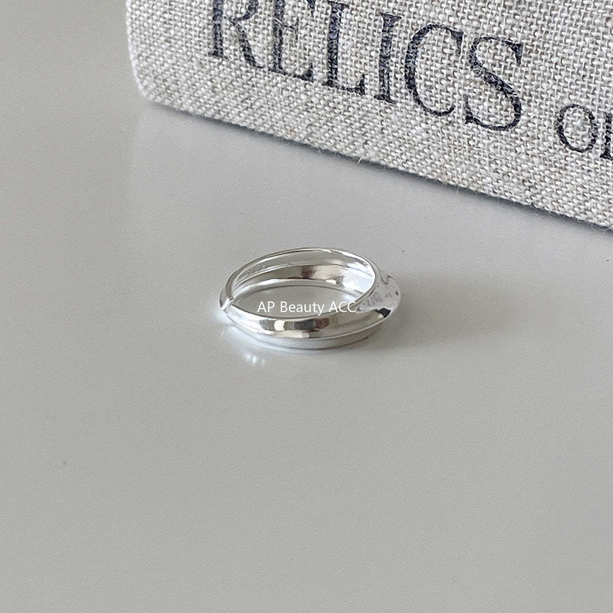 C廠-小眾清冷感磨砂素圈戒指女輕奢高級感ins食指戒百搭設計氣質指環「JZ-0729」25.11-3