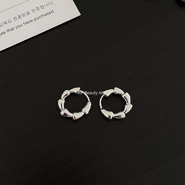C廠-925銀針經典素圈耳環女ins簡約高級感氣質耳扣輕奢小眾秋冬耳飾「EH-4195」25.11-3