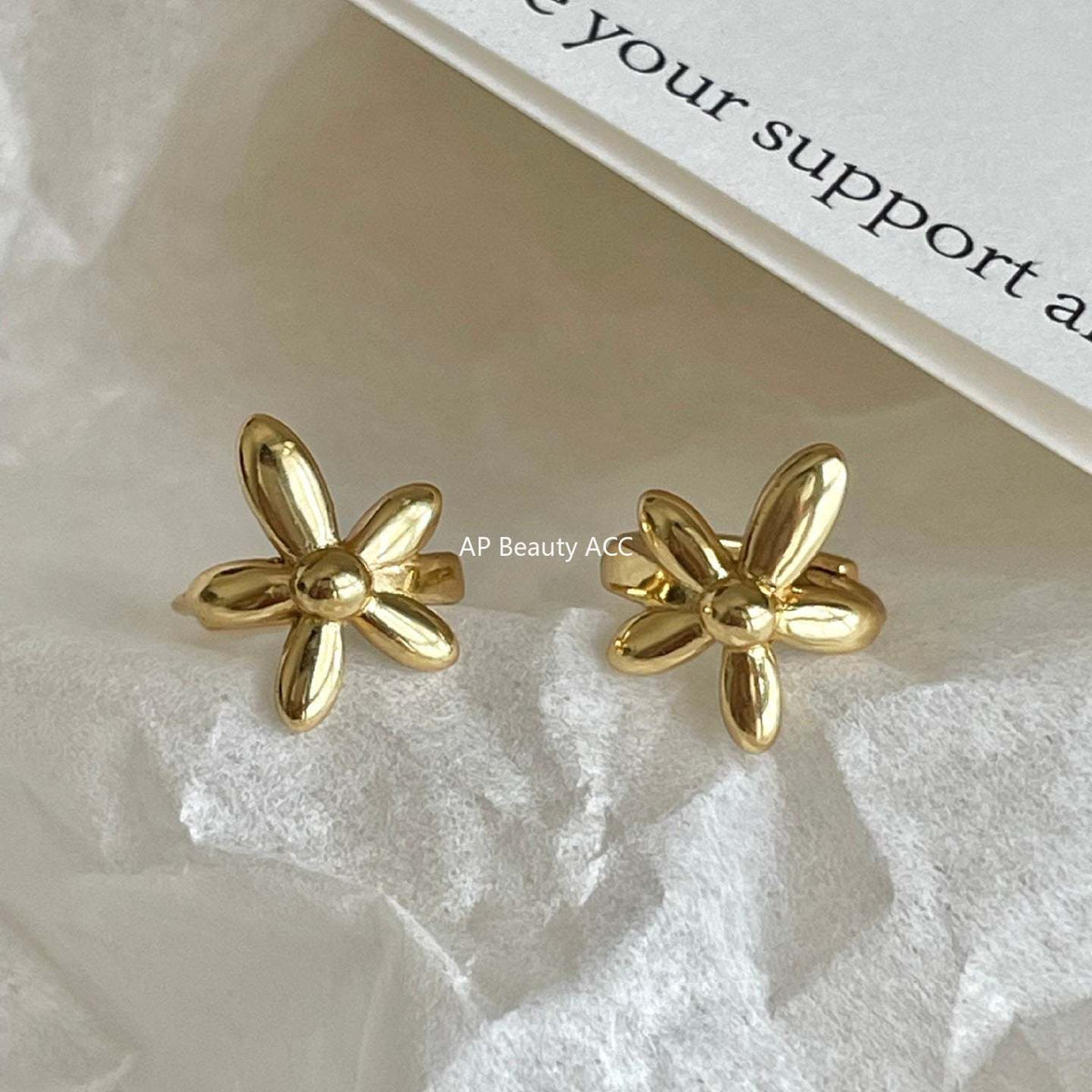 F廠-韓國韓版925純銀花朵耳扣耳環簡約氣質百搭ins風耳飾「C1413」25.11-3