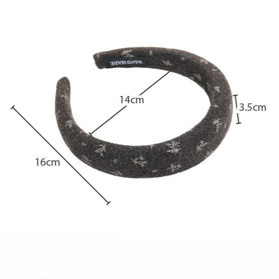 E廠-復古時尚秋冬針織小碎花海綿髮箍女外出壓髮卡氣質百搭高顱頂頭箍「27633」25.11-1