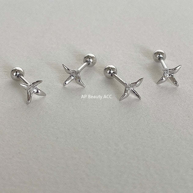 C廠-925純銀千紙鶴耳釘秋冬高級感小眾時尚耳環精緻百搭極簡日常耳飾「EH-4327」25.12-1