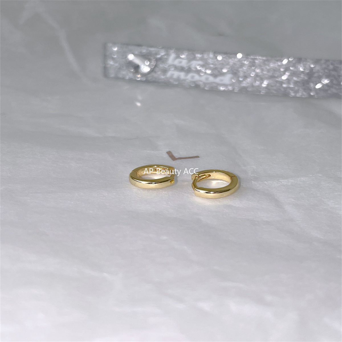 C廠-極簡冷淡風鋯石耳環女輕奢高級感mini純銀耳圈精緻時尚氣質耳扣「EH-4209」25.10-3