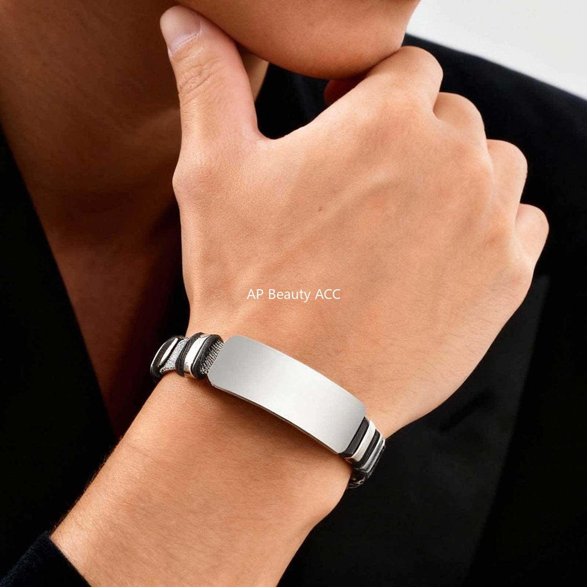 G廠-跨境歐美男士不鏽鋼彎牌網狀錶帶手鍊鋼色「BR-2794」25.12-2