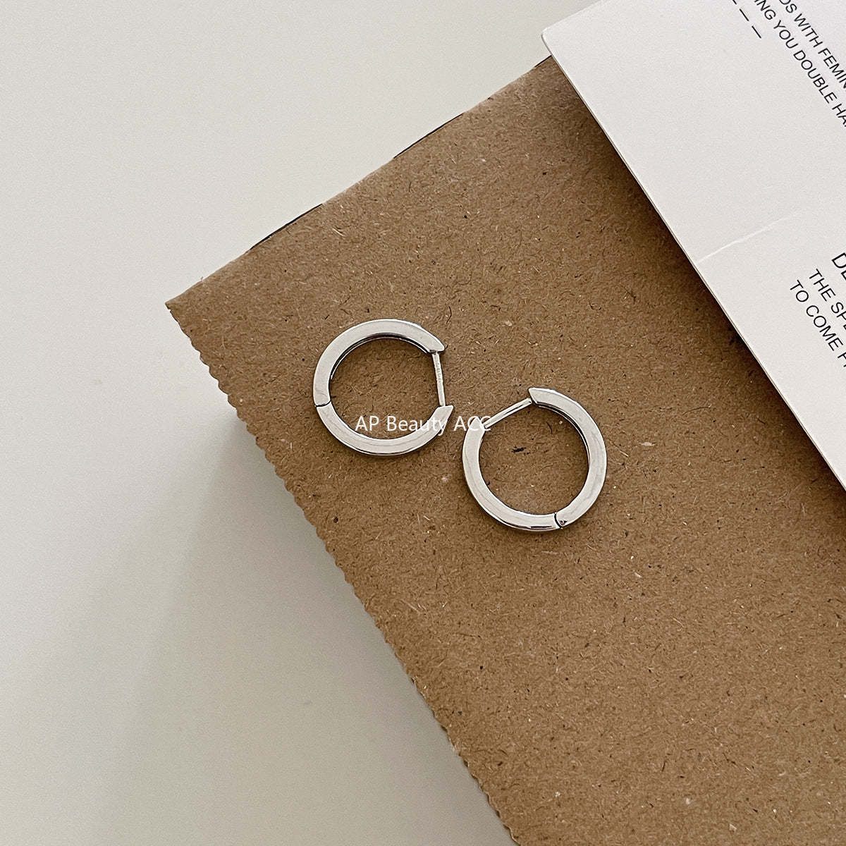 C廠-925銀針素圈直針耳環女秋冬時尚韓版高級感耳扣輕奢氣質百搭耳飾「EH-4169」25.12-1