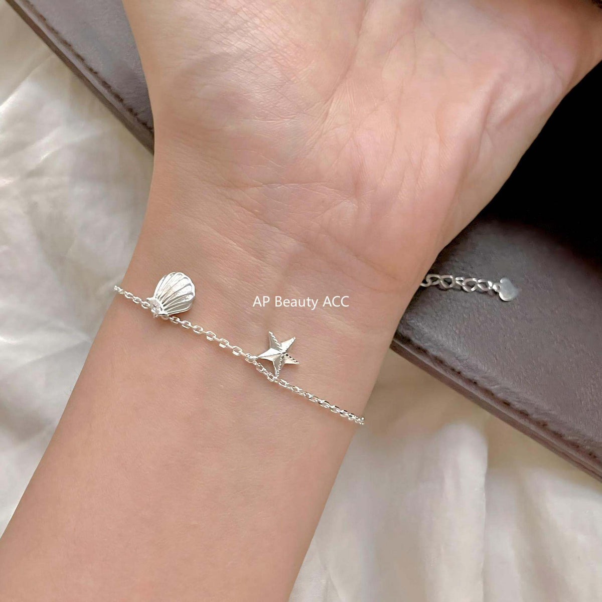 F廠-韓國韓國 S925純銀海星貝殼手鍊簡約INS小紅書幾何形手鍊「A393」25.11-3