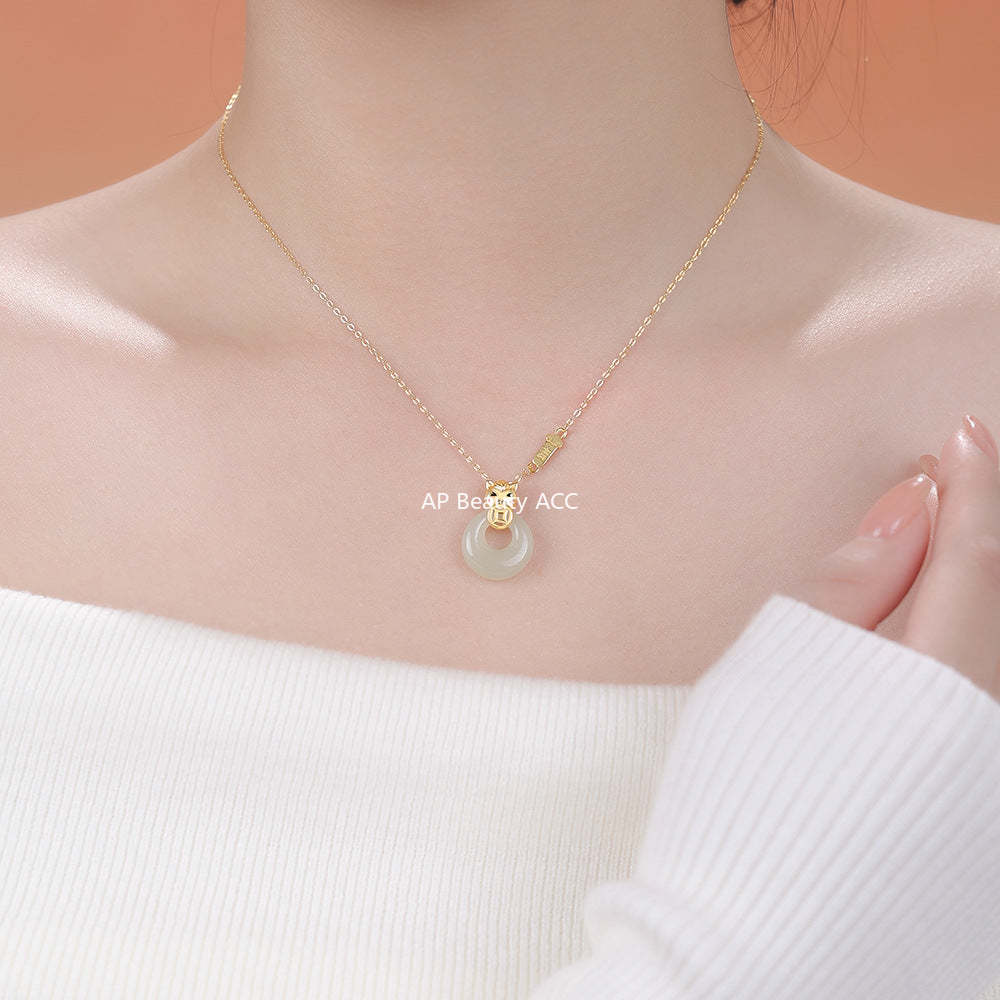 D廠-原創純銀S999小馬平安扣項鍊輕奢小眾獨特設計感本命年鎖骨鏈「YC3535N_1」25.12-2