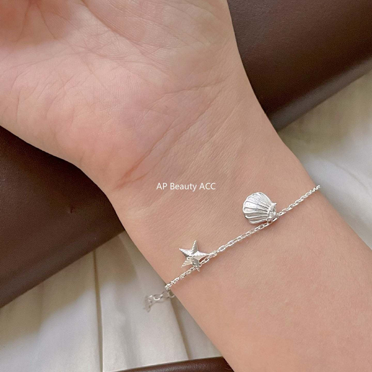 F廠-韓國韓國 S925純銀海星貝殼手鍊簡約INS小紅書幾何形手鍊「A393」25.11-3