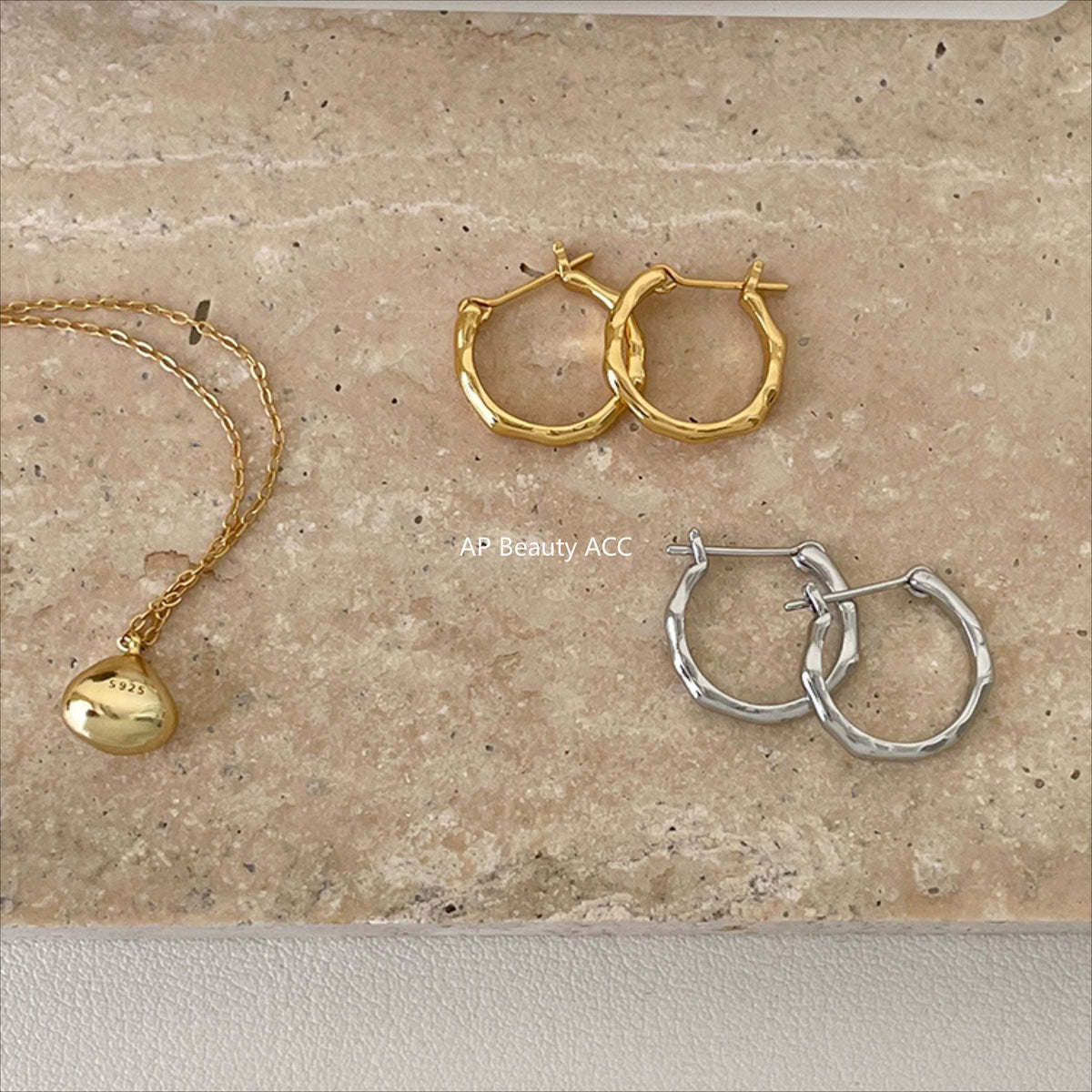 C廠-925銀針規則素圈耳環直針耳圈耳小眾設計高級感耳釘耳飾女「EH-1754.SJ」25.12-3