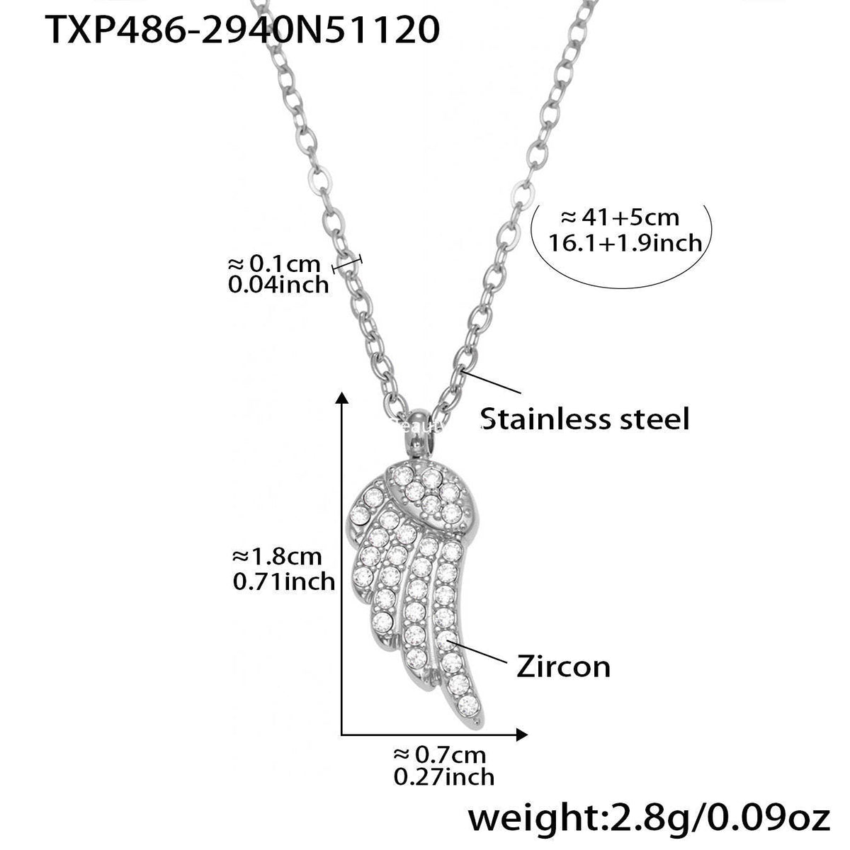 B廠-超閃5A鋯石小翅膀造型手鍊項鍊耳環戒指套裝不鏽鋼鍍18k金「TXP486」25.11-4