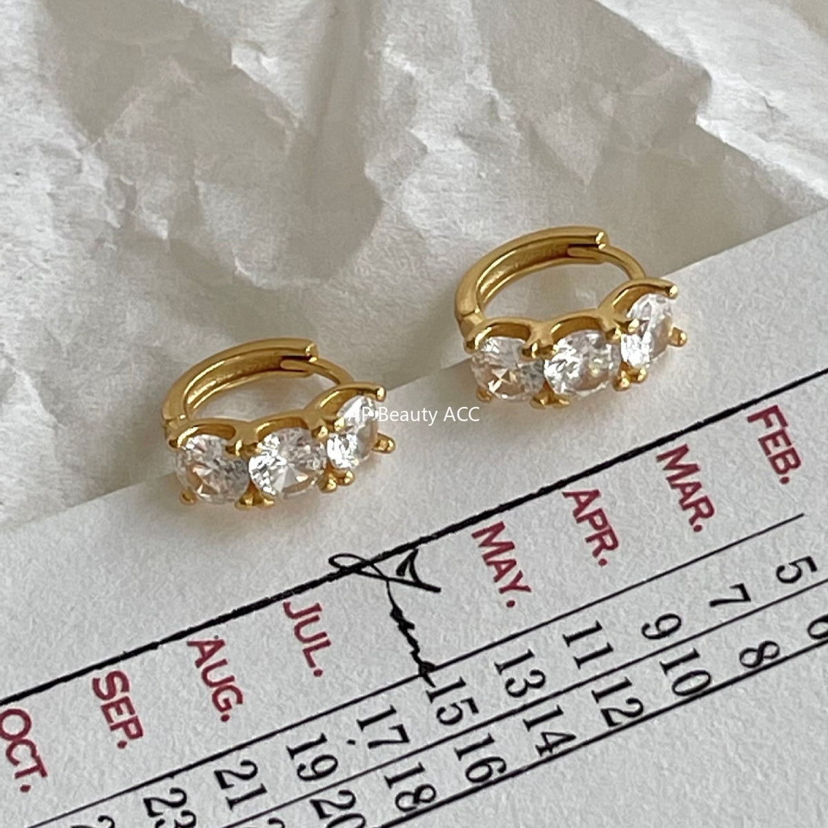 F廠-韓國韓版925純銀鋯石耳扣耳環簡約氣質百搭ins風耳飾「C1418」25.11-1