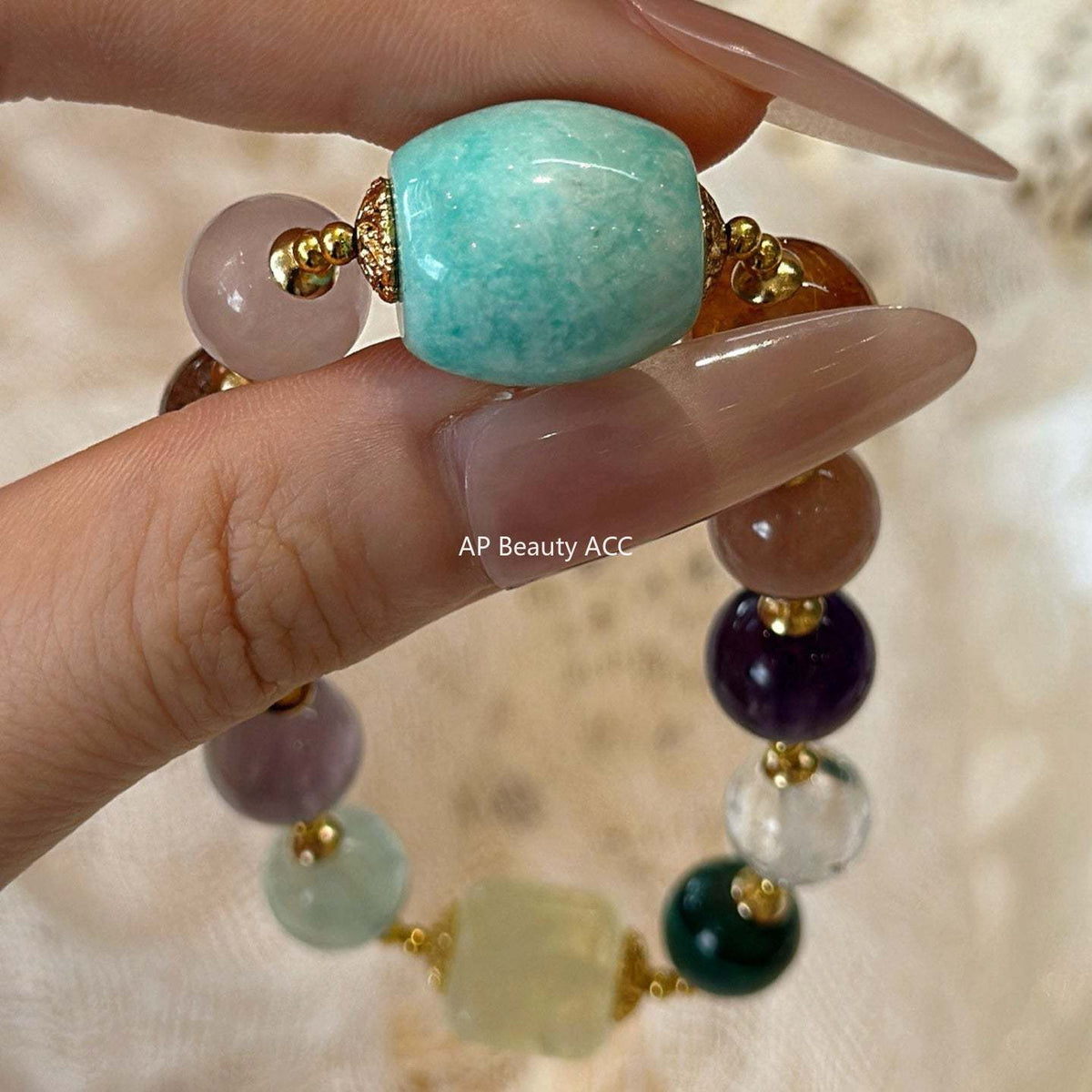 AS廠-天然水晶多寶手鍊女款多寶手串送人禮物新中式生日禮物送女友「l2933」25.10-5