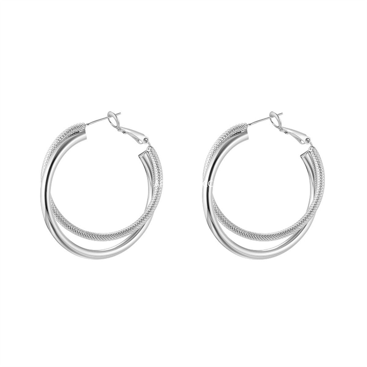 C廠-極簡高級感大耳圈女2025新款爆款時尚百搭耳環簡約小眾設計感耳飾「EH-4033」25.11-1