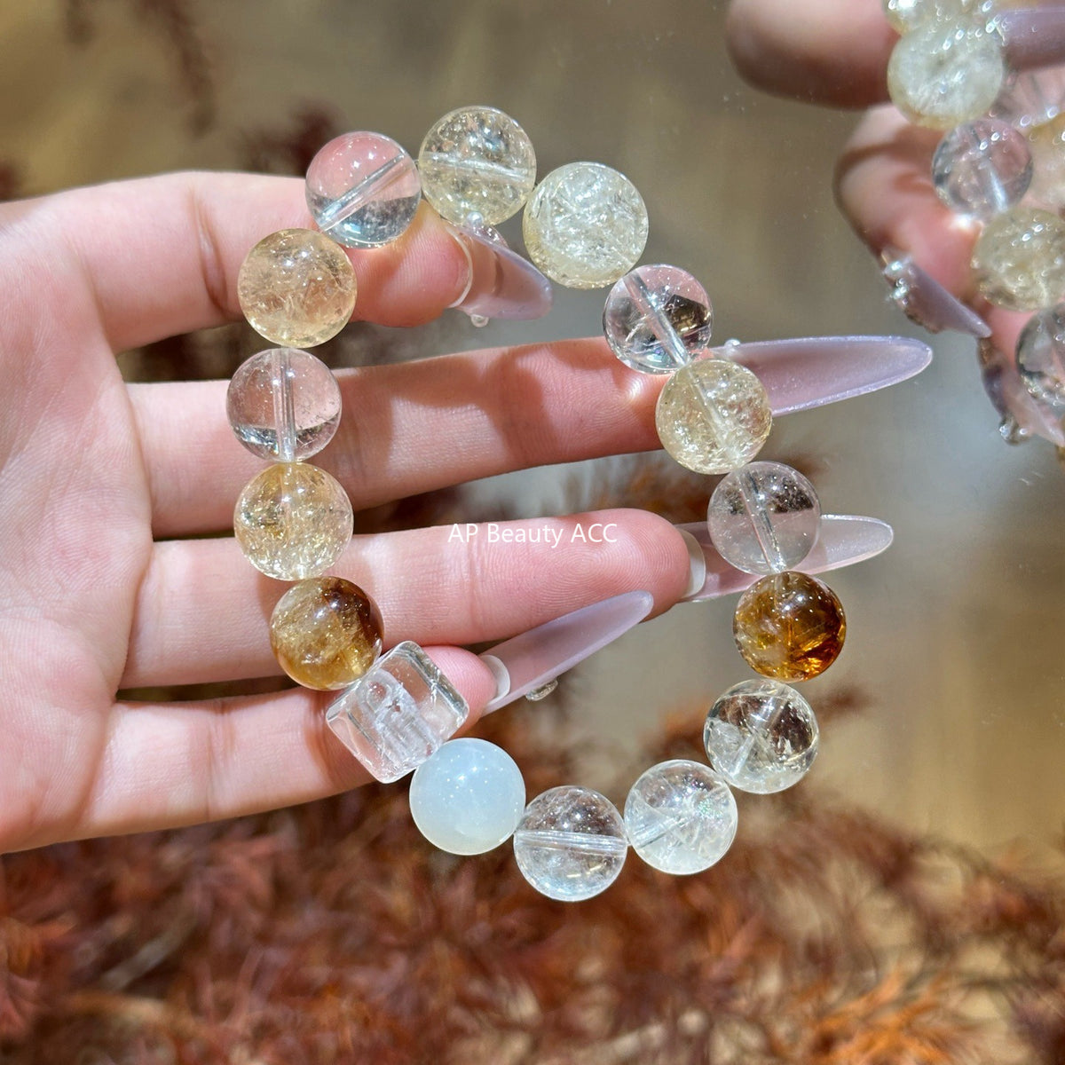 AS廠-天然水晶DIY五行金木水火土原創設計手鍊手串百搭爆款批髮「l2975-79」25.11-2