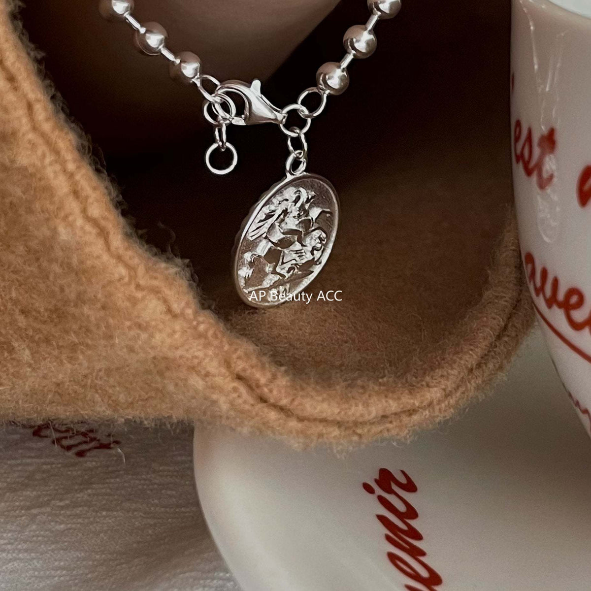 F廠-韓國韓版925純銀銀飾設計鏈條硬幣光珠簡約手鍊手飾「A162」25.12-1