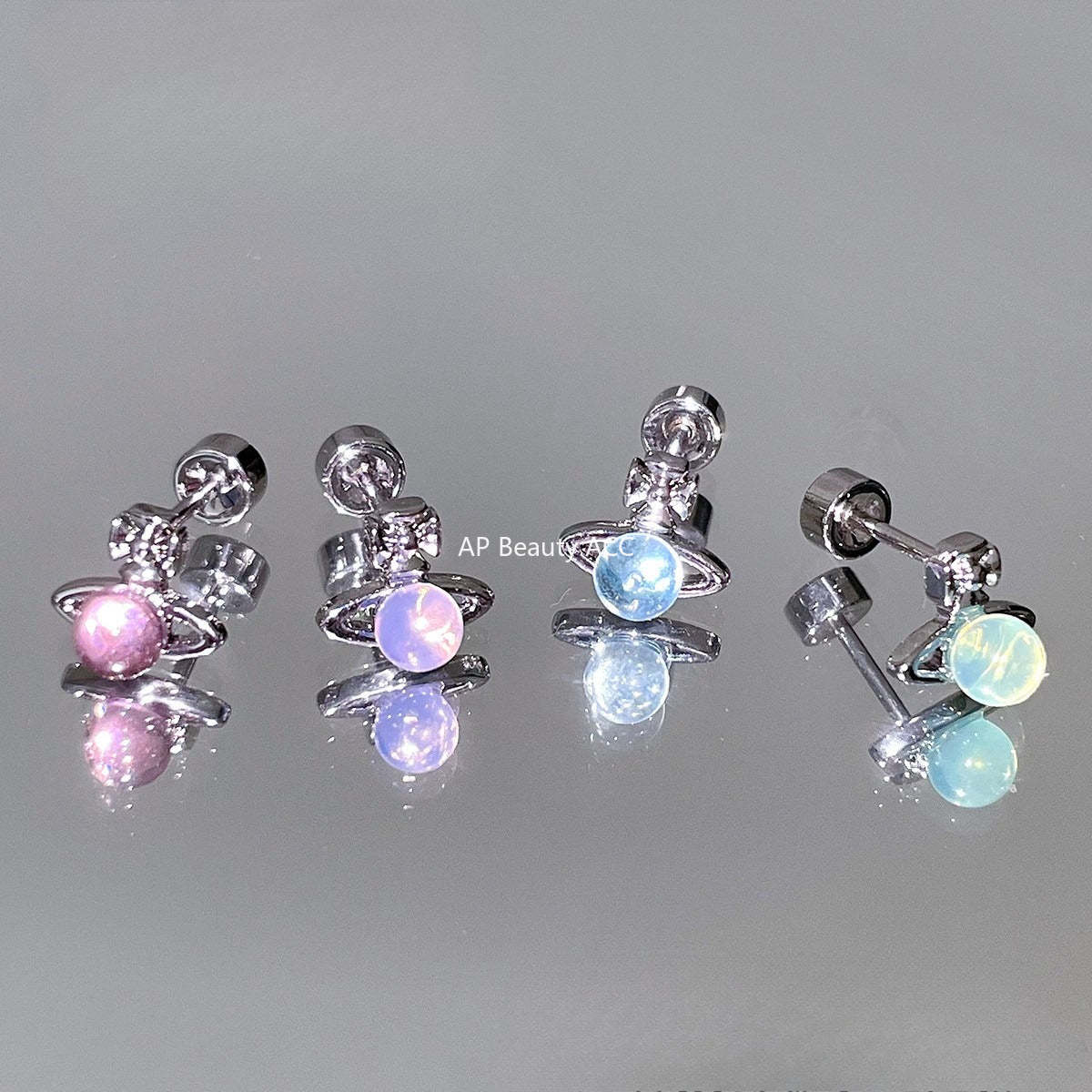 C廠-輕奢小眾高級感星球耳釘女多巴胺甜美鈦鋼耳環精緻甜酷風秋冬耳飾「EH-4343」25.12-2