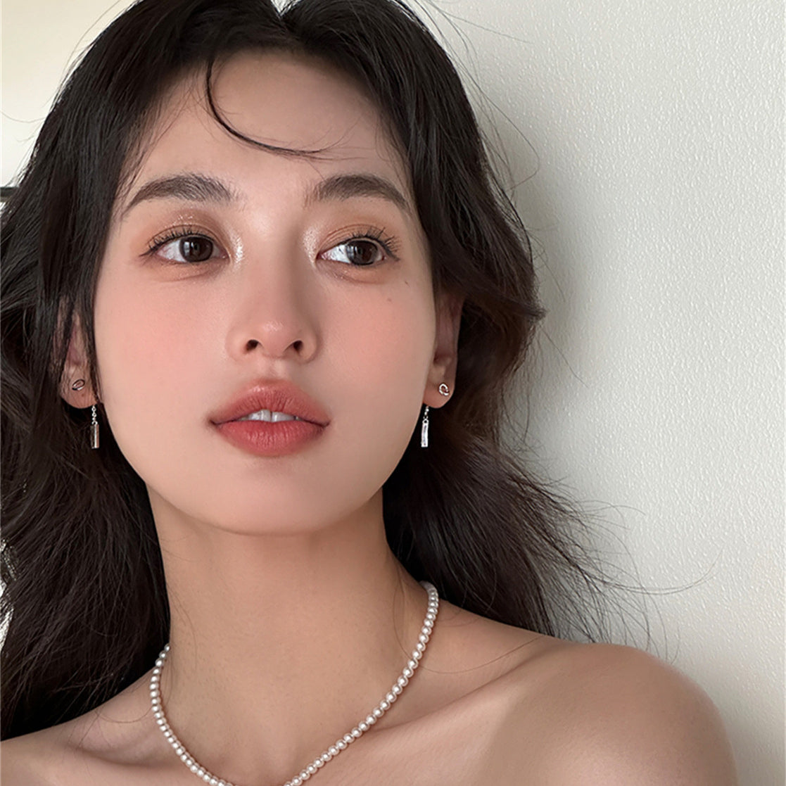 C廠-韓版簡約小銀條耳釘女時尚酷颯冷淡風銀針耳環百搭小眾氣質耳飾「EH-3919」25.08-2