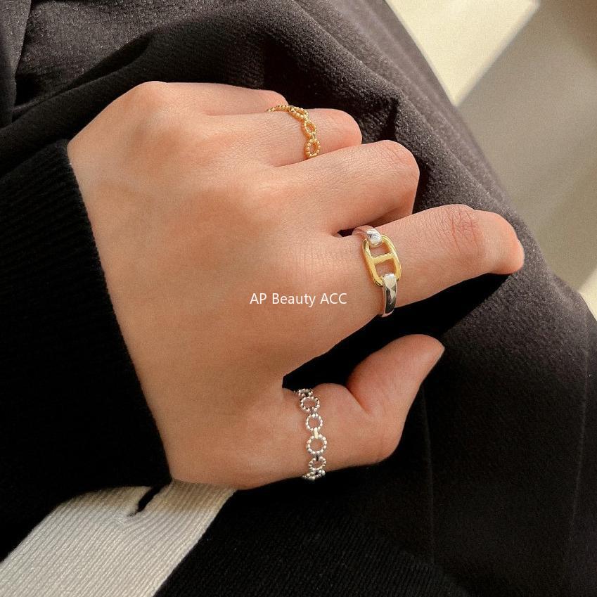 F廠-925純銀韓國韓飾麻花百搭戒指女食指環關節戒子飾品日韓裝飾戒指「J926」25.11-2