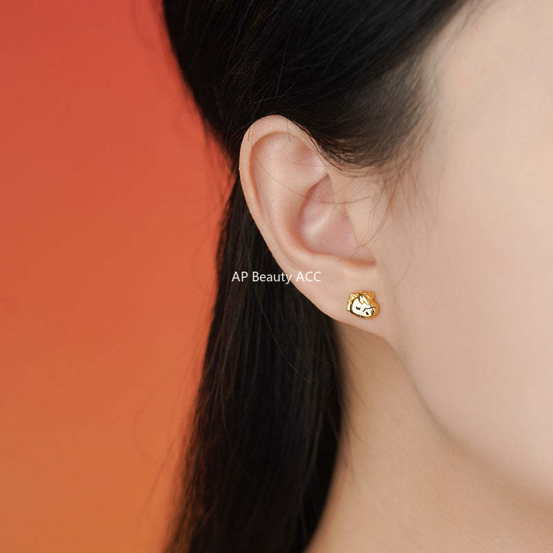 D廠-原創S999足銀 抱寶小馬項鍊輕奢手鍊本命年小眾耳環個性首飾「YC9697E_1 YC0248N_1 YC5388SL_1」25.11-3