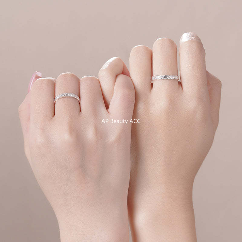 D廠-原創S999足銀蝶戀蝴蝶肌理情侶對戒溫柔一對搭配送禮戒指批發「YC3035R_1」25.10-5