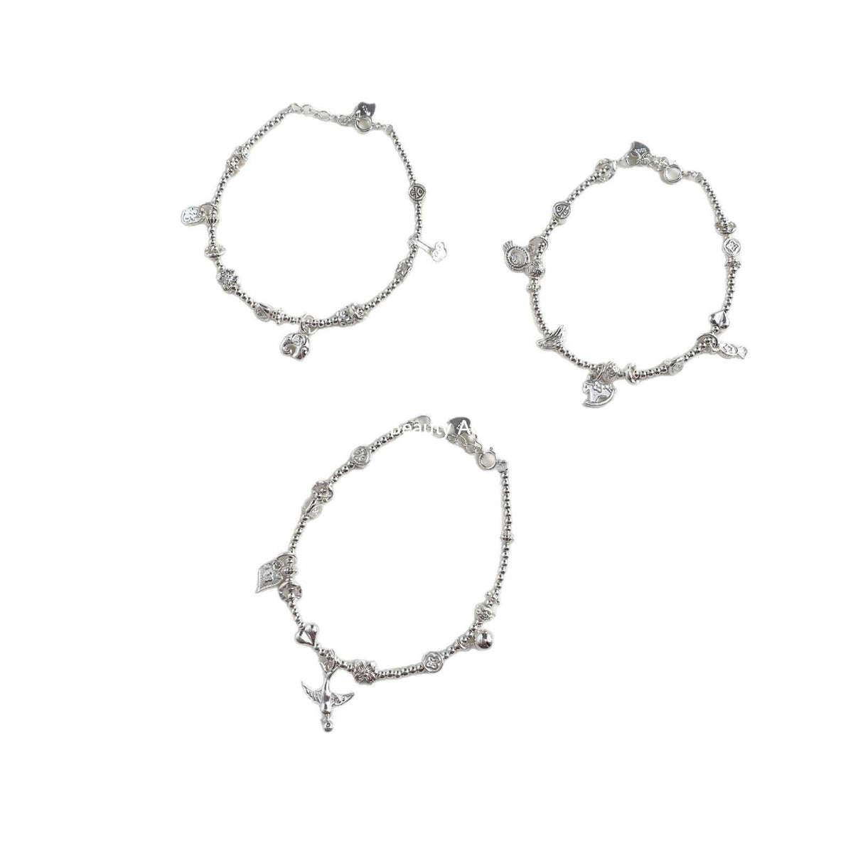 C廠-古風小燕子小馬小象糖果愛心如意圓球S925純銀手鍊盤纏小眾輕奢「1615-1616-1617」25.11-4