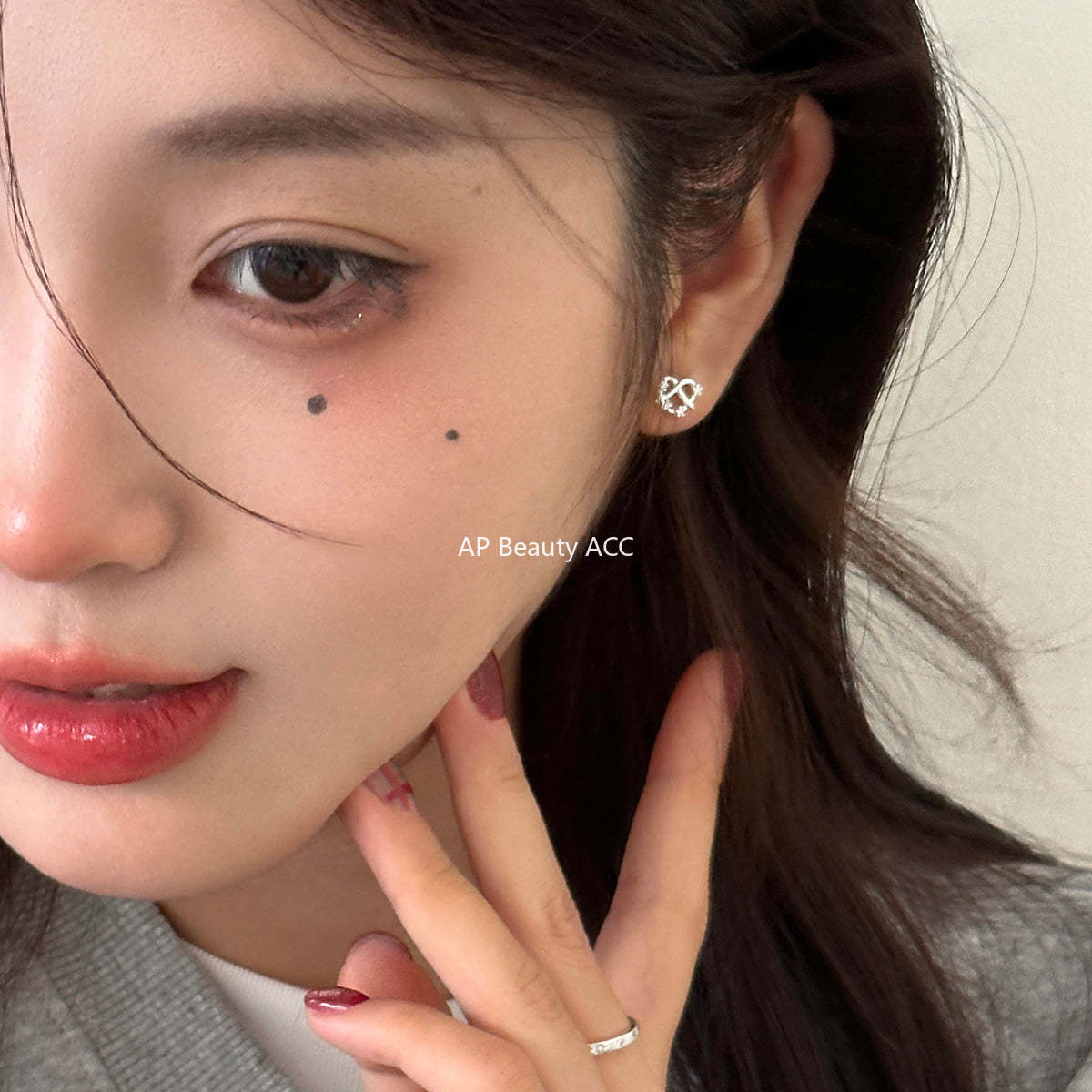 C廠-999純銀鹼水結耳釘女養耳洞小眾設計精緻耳環高級感洗睡免摘耳飾「EH-3307.sj」25.12-1