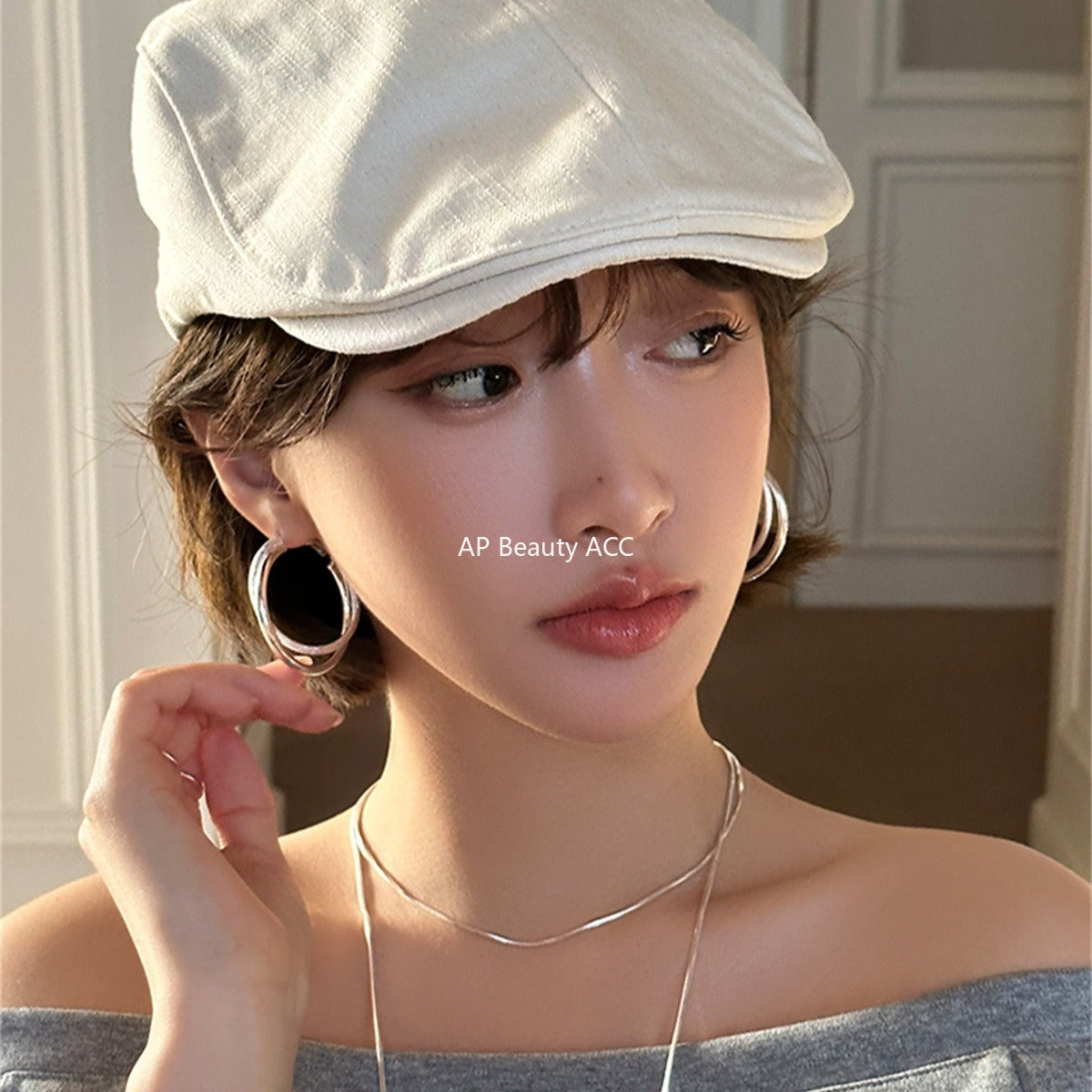 C廠-極簡高級感大耳圈女2025新款爆款時尚百搭耳環簡約小眾設計感耳飾「EH-4033」25.11-1