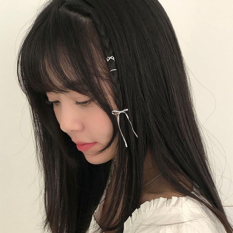 C廠-韓版芭蕾蝴蝶結側邊發夾女輕奢高級感優雅氣質甜美風日系劉海夾「FS-490」25.06-3