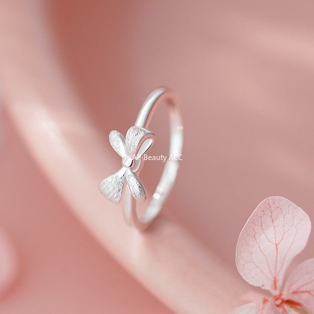D廠-足銀S999蝴蝶結戒指仙女質感立體設計感韓風公主甜美氣質手飾「YC5125R_1」25.11-1