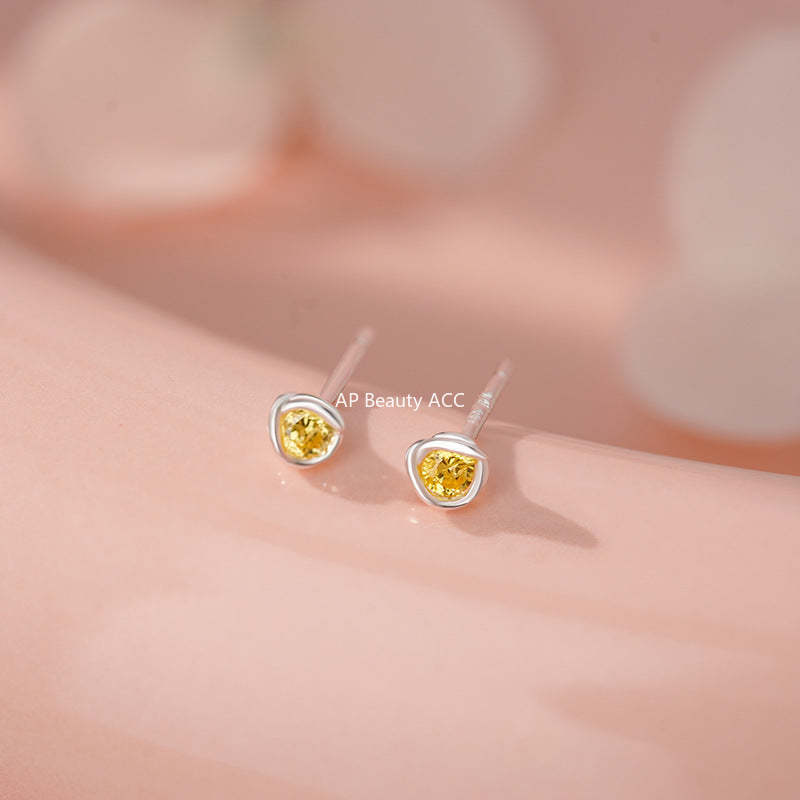 D廠-足銀S999線團耳釘簡約幾何多巴胺新款溫柔輕奢小眾個性耳飾批發「YC10043E」25.12-1