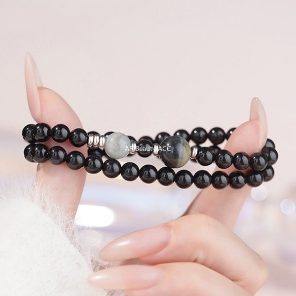 D廠-S999足銀男女雙層情侶手鍊古風幾何手串飾品溫柔個性手飾「YC4870SL_1」25.11-2